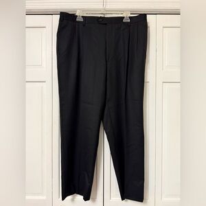 NWT Jos. A. Bank Black Dress Pant Men 40 Reg. Wool Cashmere Pleat Executive Coll